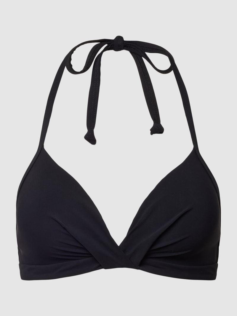 Bikini-Oberteil mit Neckholder Modell 'SOLID' in schwarz