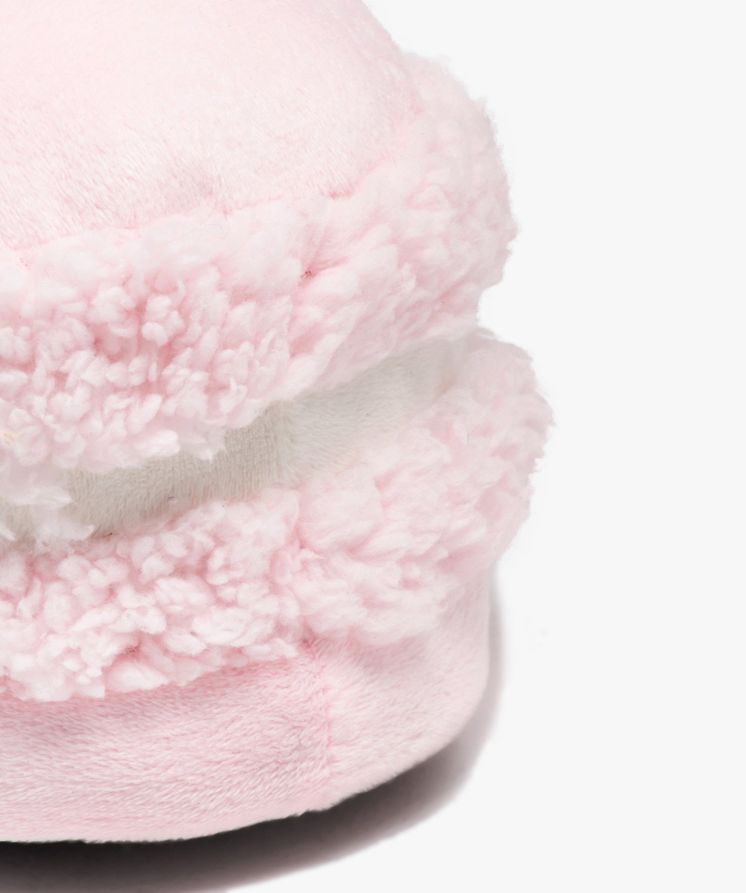 Chaussons femme volumineux en forme de macaron multicolore | GEMO