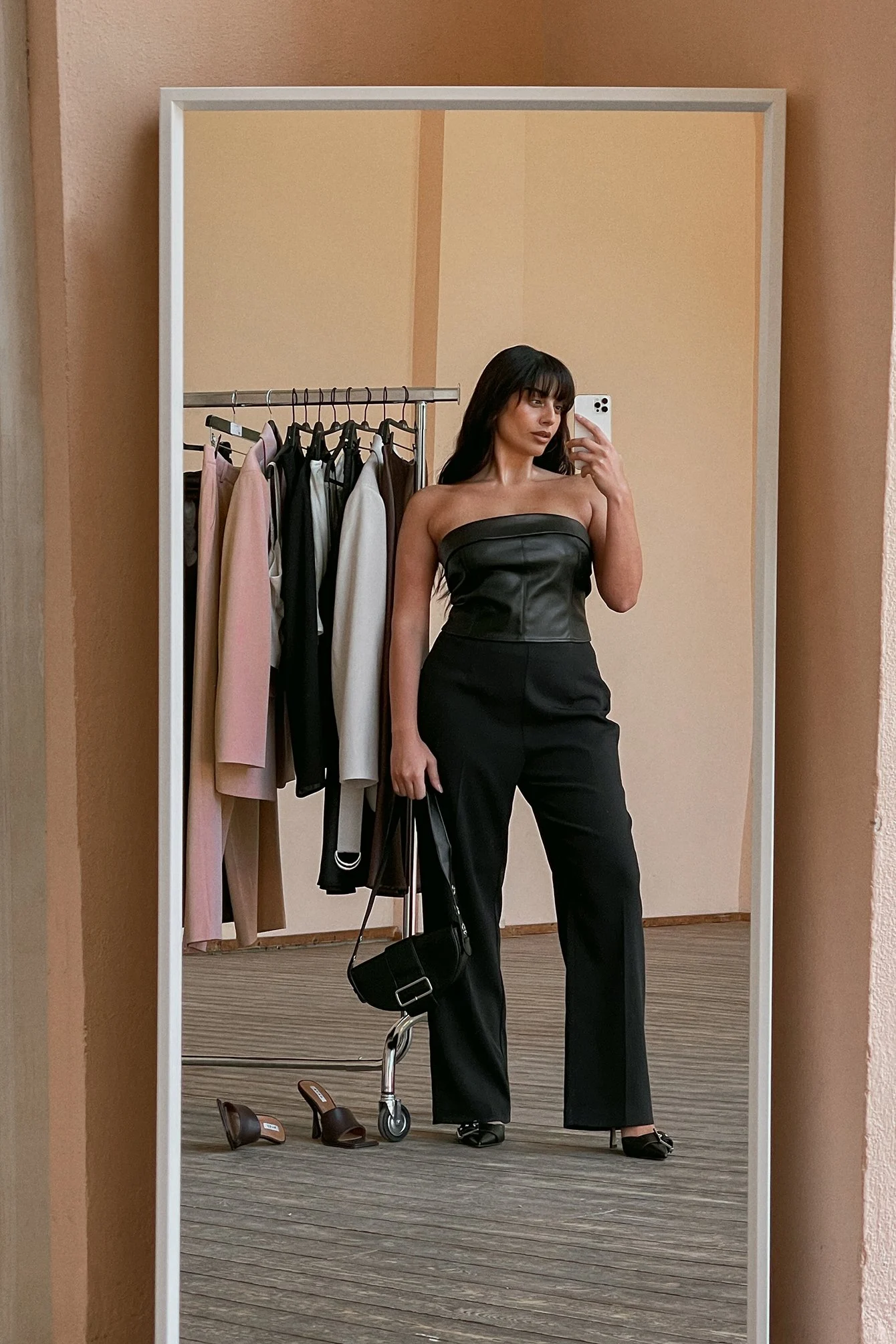 Tailored Darted High Waist Suit Pants