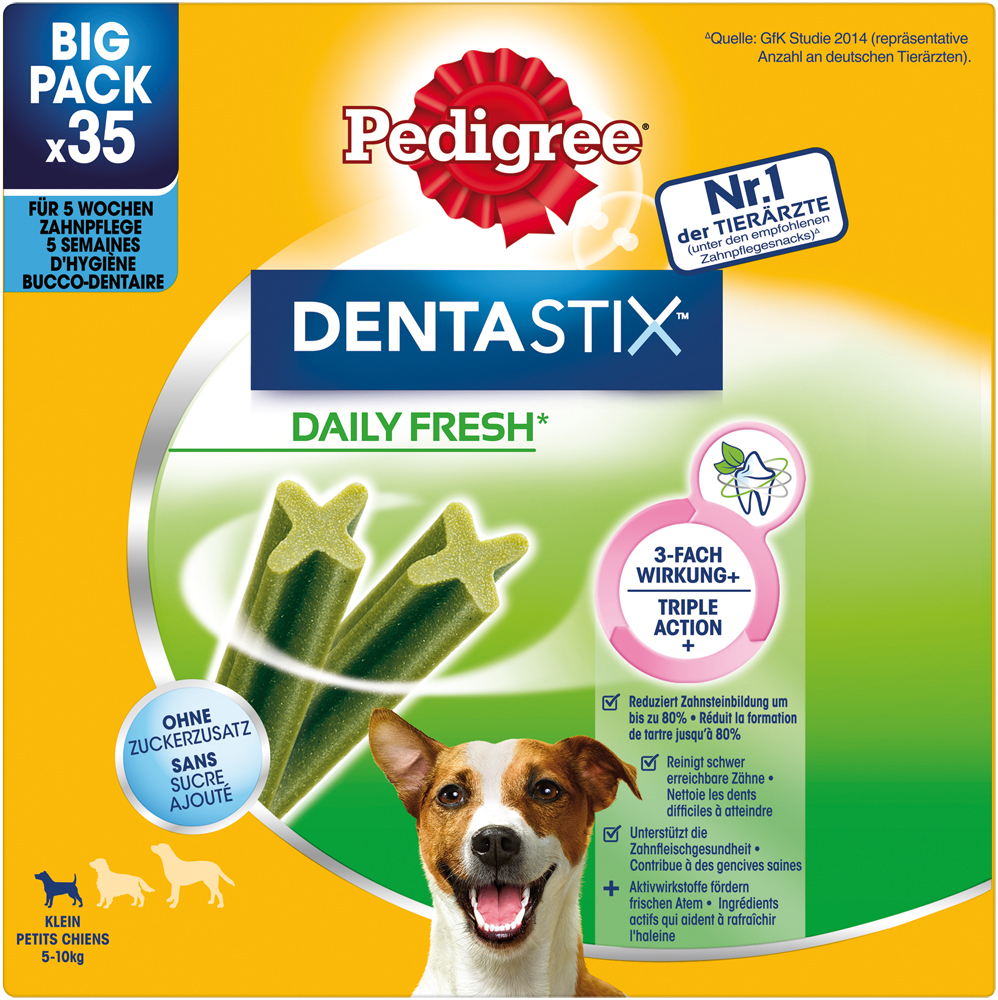 Pedigree Snacks Pedigree Zahnpflege Dentastix Daily Fresh Multipack Mini, 5-10kg, 35x