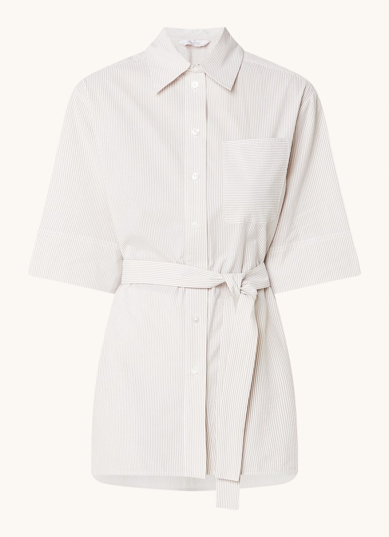 Camicetta MaxMara Texas con cintura e stampa a righe