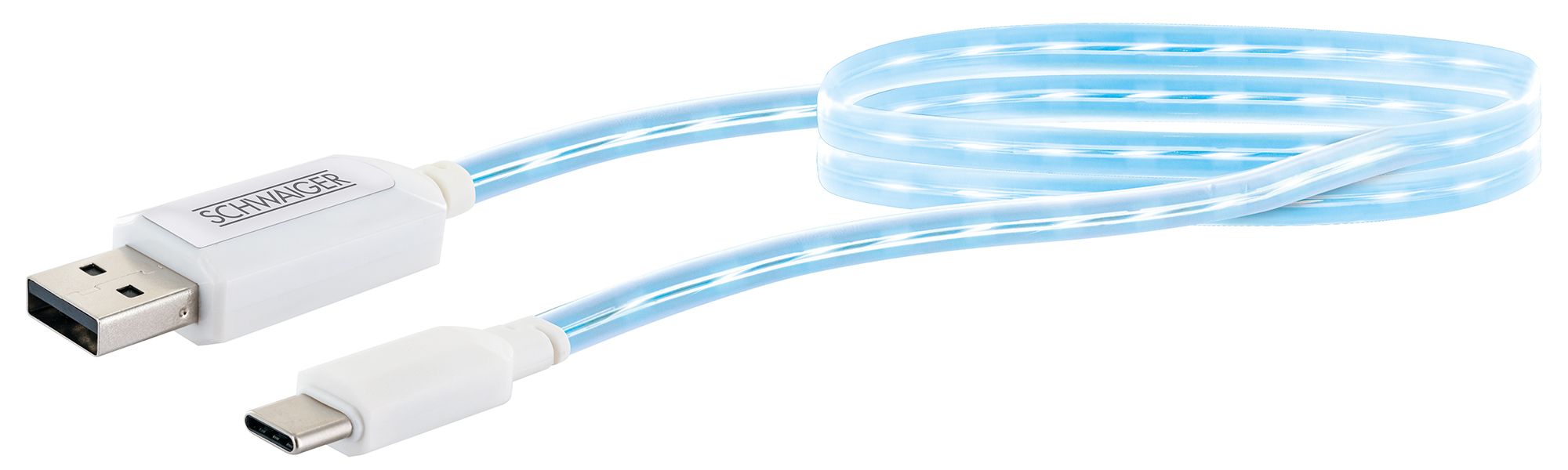 Schwaiger Beleuchteter USB Type C Ladekabel