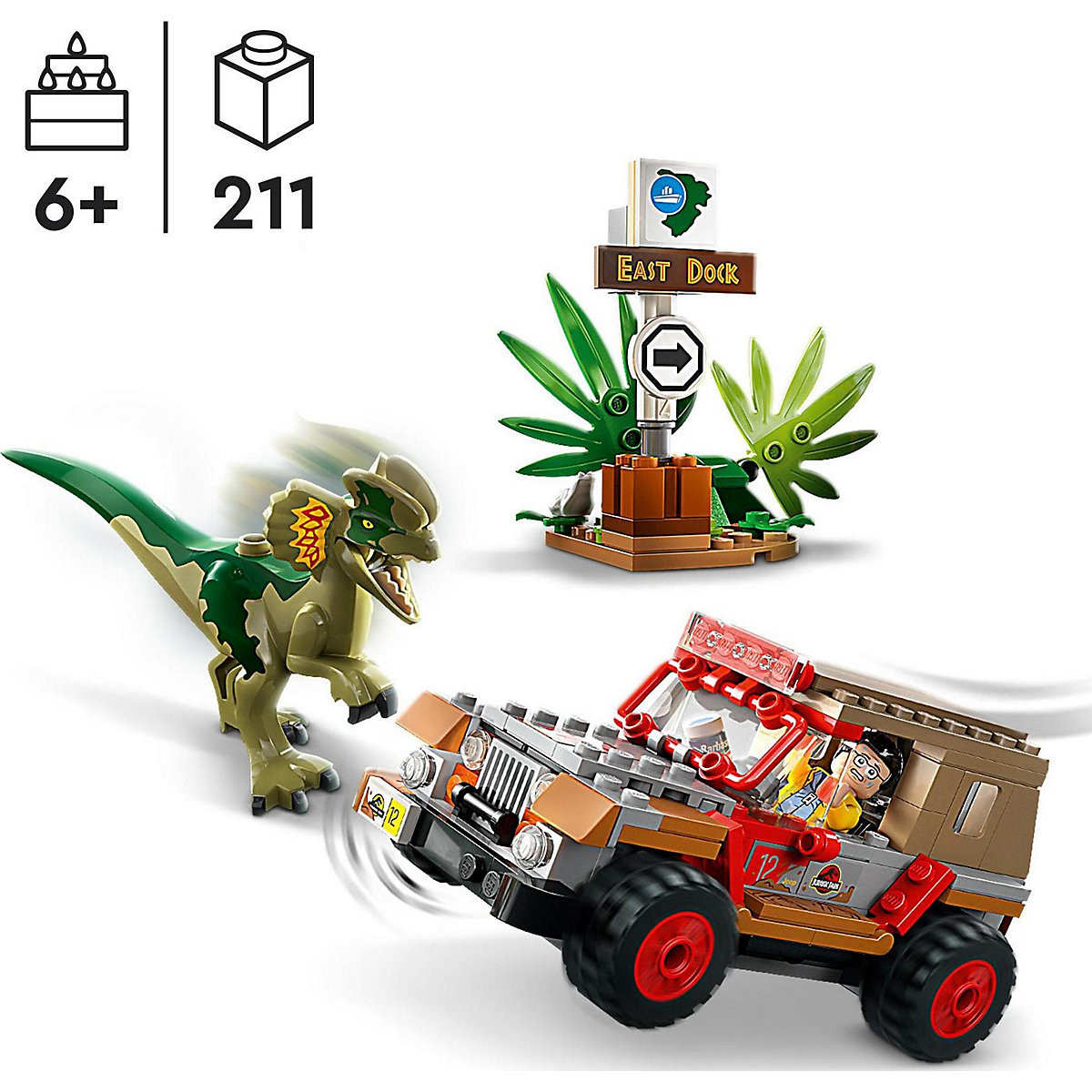 LEGO® Jurassic World 76958 Hinterhalt des Dilophosaurus