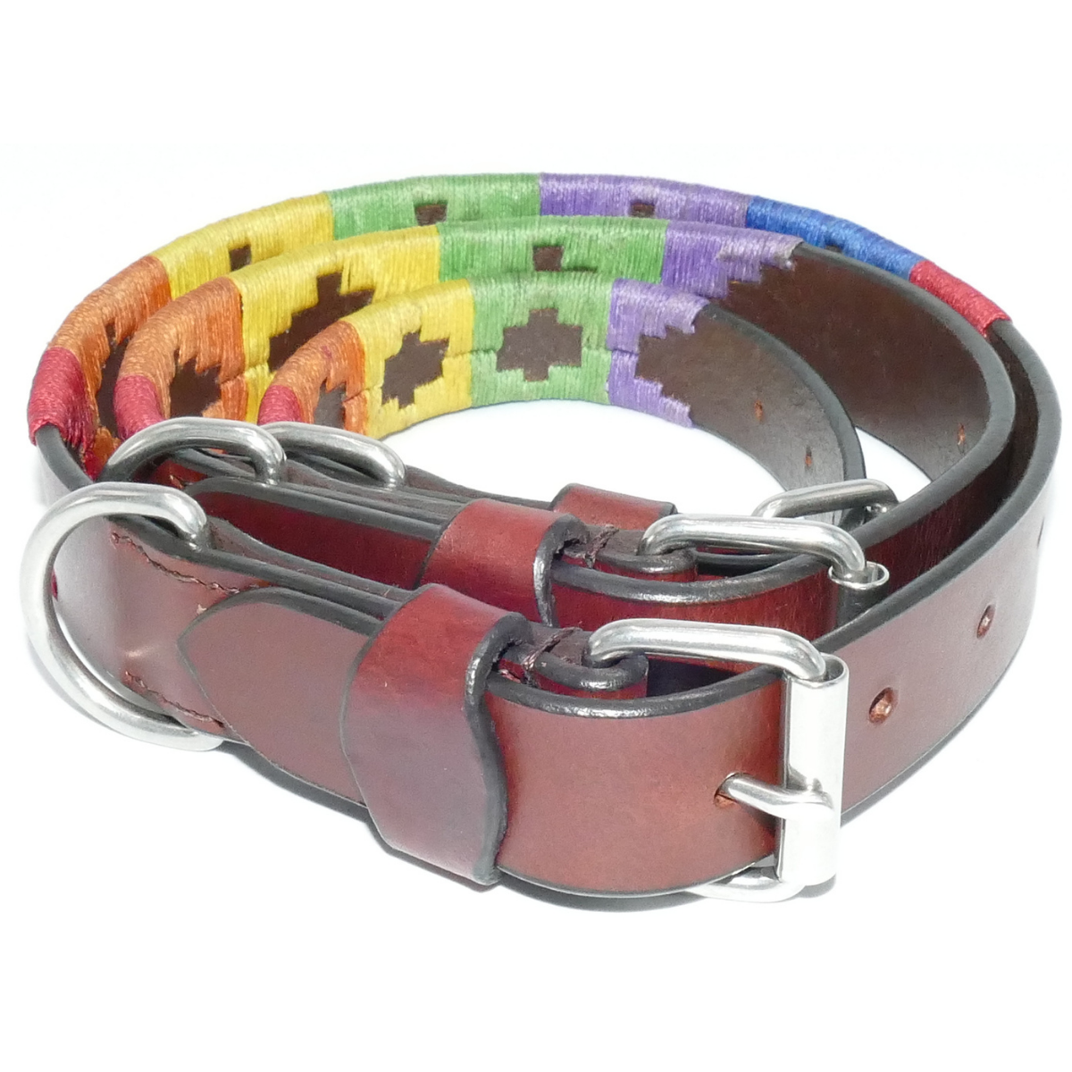 Kipita Hundehalsbänder Kipita Polo Halsband Rainbow XL