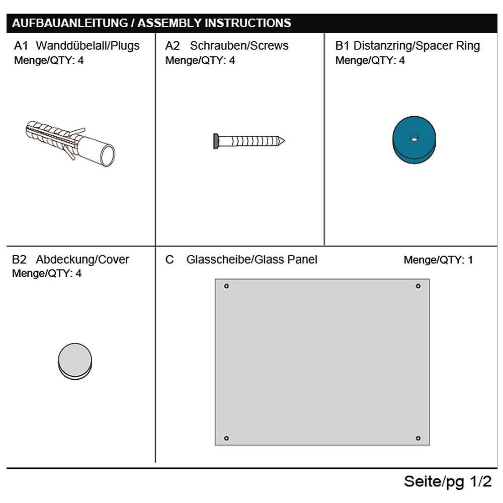 Melko Küchenrückwand Wandschutz Herdspritzschutz Glasrückwand aus Milchglas Fliesenspiegel 6mm Herdblende aus Glas Küche Herd Wand Rückwand Spüle, (Stück), ESG Sicherheitsglas