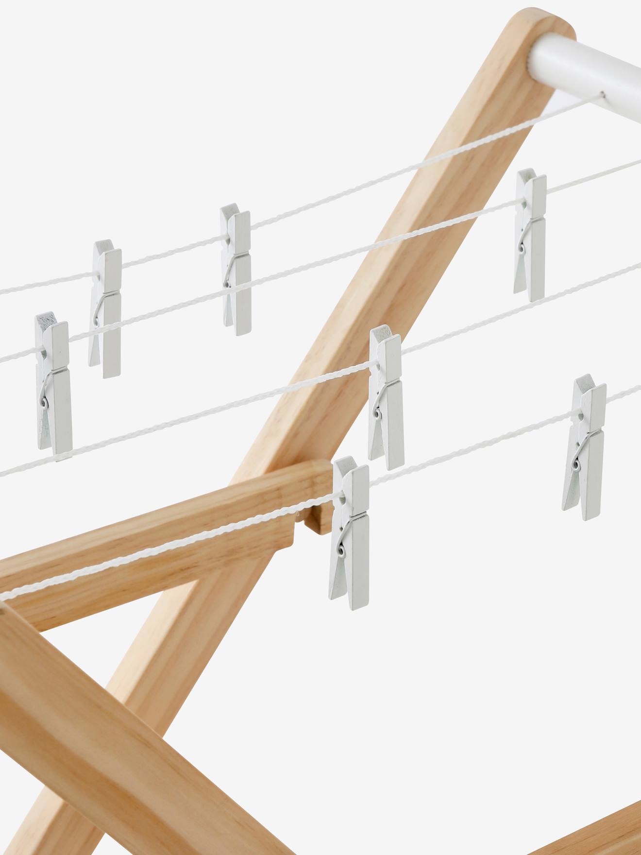 Etendoir à linge en bois FSC® blanc