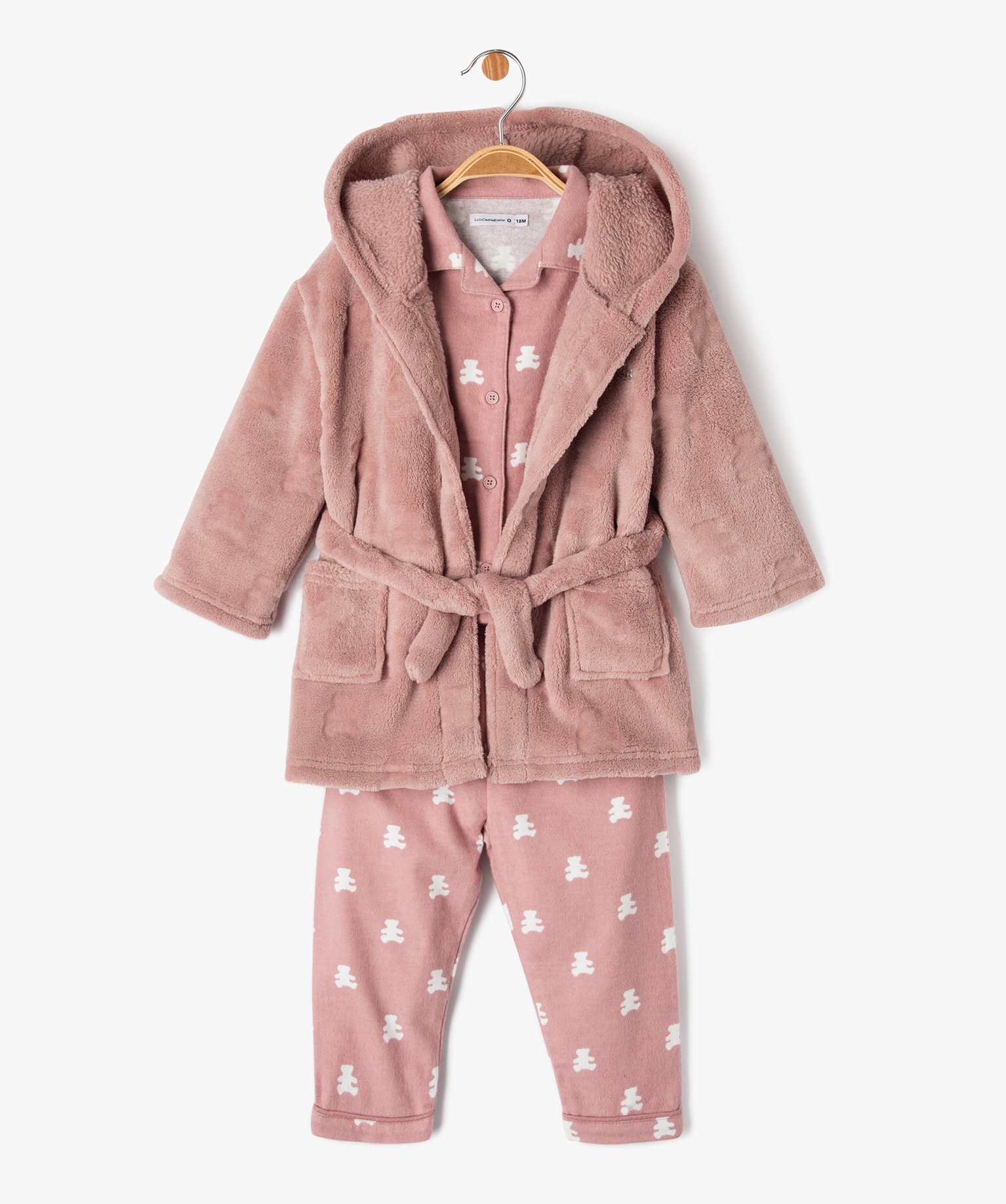 Ensemble pyjama et robe de chambre bébé fille- LuluCastagn... rose | GEMO
