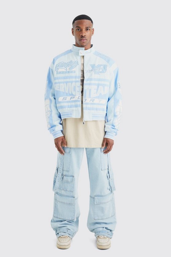 Lockere Schlagjeans mit Taschen