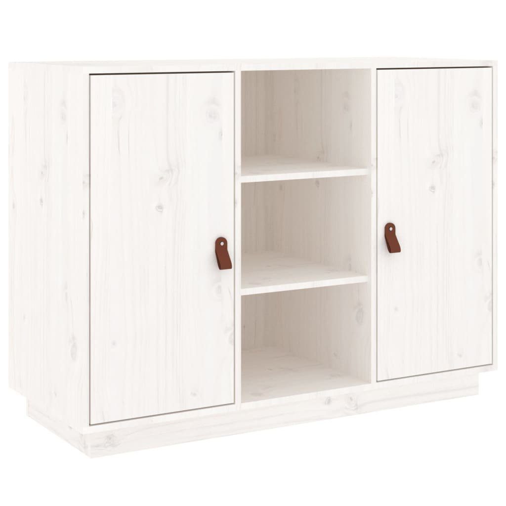 vidaXL Sideboard Sideboard Weiß 100x40x75 cm Massivholz Kiefer (1 St)
