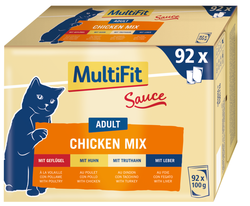 MultiFit Nassfutter MultiFit Adult Chicken Mix Multipack XXL 92x100g