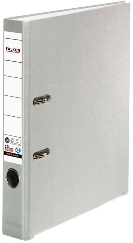 Falken Recycolor Ordner DIN A4 50 mm Grau 2 Ringe S124714 Pappkarton, PP (Polypropylen) Hochformat