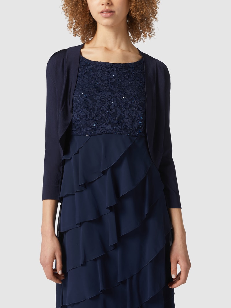 Bolero mit Schalkragen in marineblau