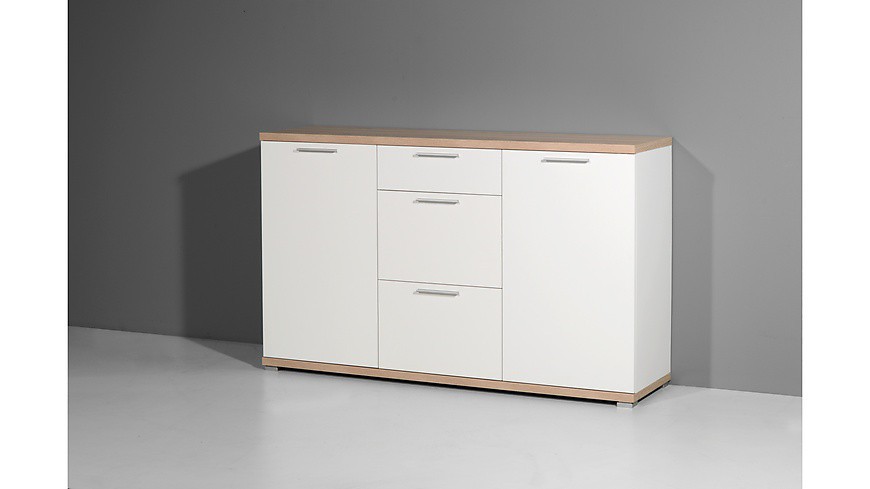 Trendstabil Sideboard 3201 Weiß/Sonoma-Eiche-Nb.
