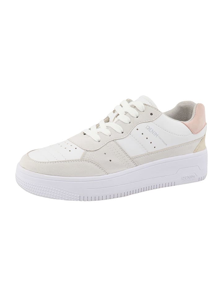 Tom Tailor Sneakers in Weiß/ Beige/ Rosa günstig kaufen