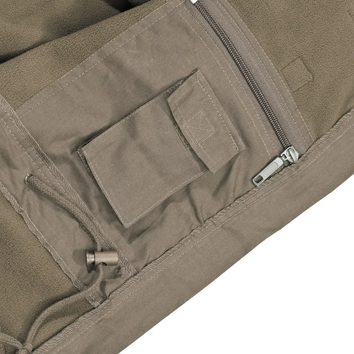 Fleece-Jacke ALPIN atmungsaktiv oliv