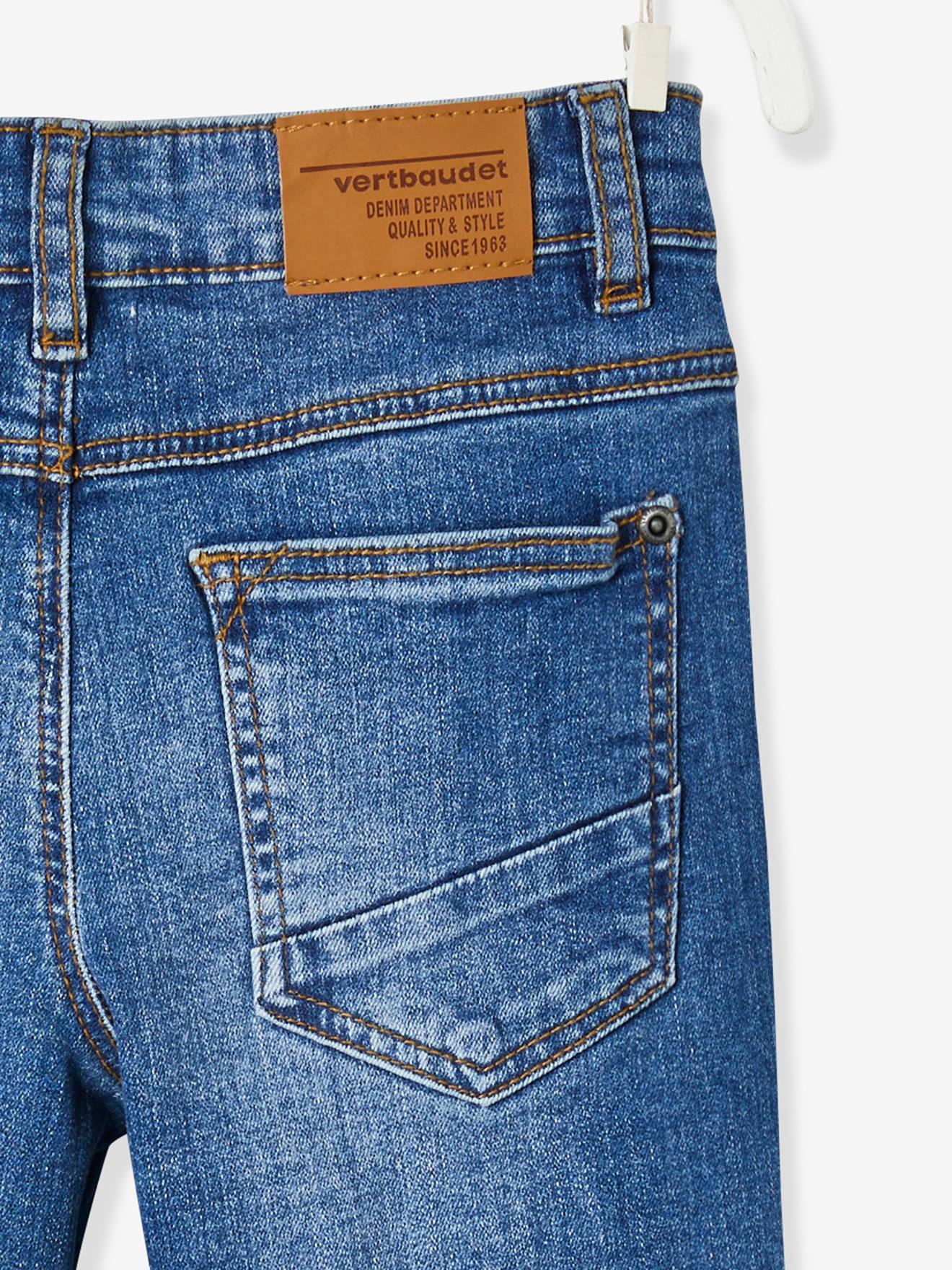 Vertbaudet Jungen Straight-Fit-Jeans WATERLESS, Hüftweite REGULAR Oeko Tex - blue stone