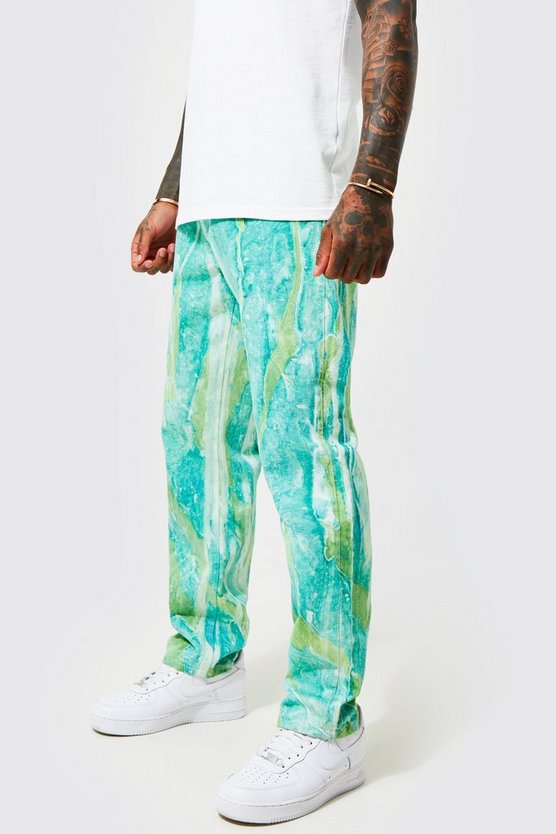 Lockere gemusterte Jeans