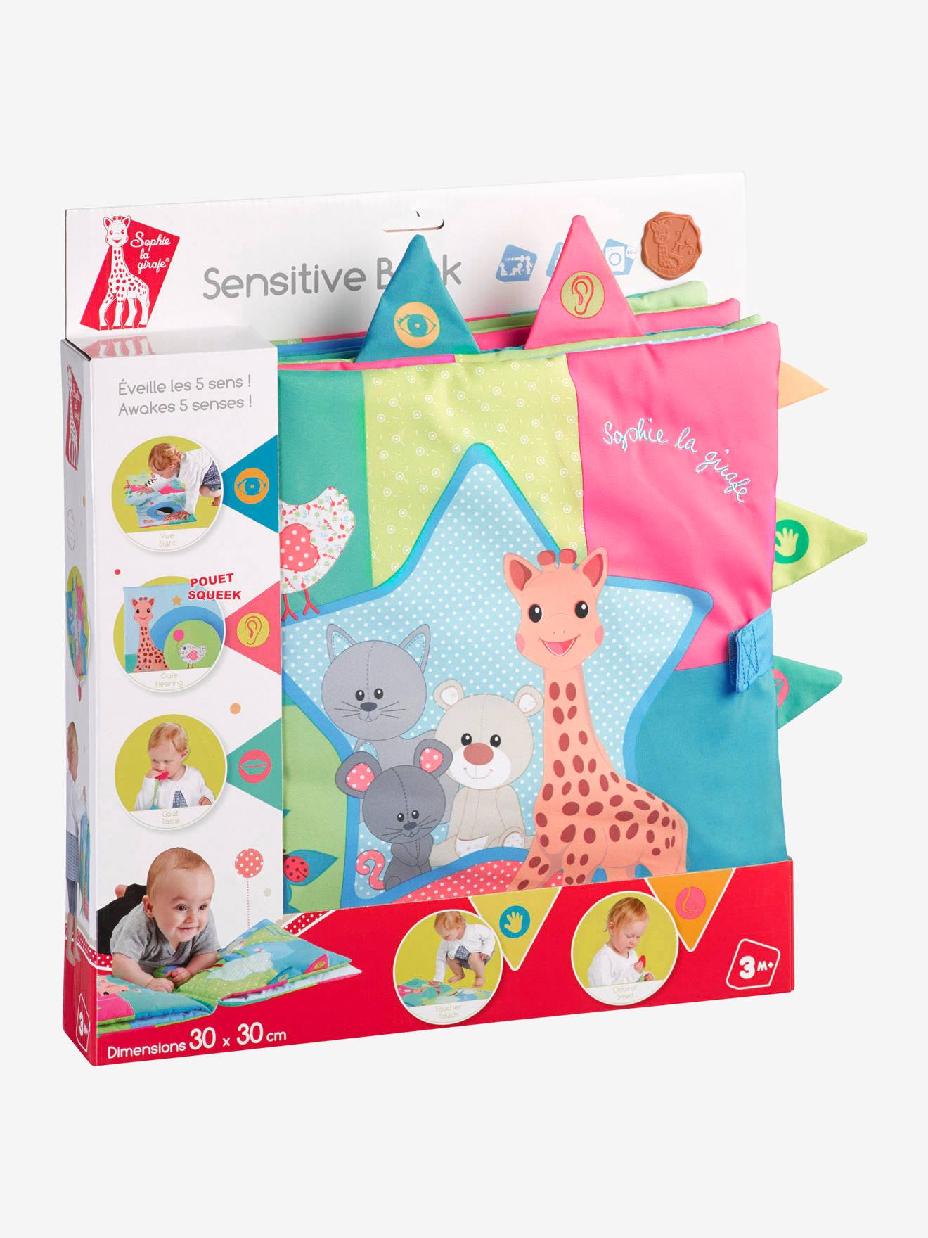 Sensitive book Sophie la girafe VULLI bleu