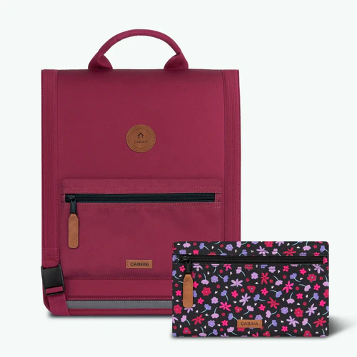 Discover Large Matera Burgundy Schoolbag