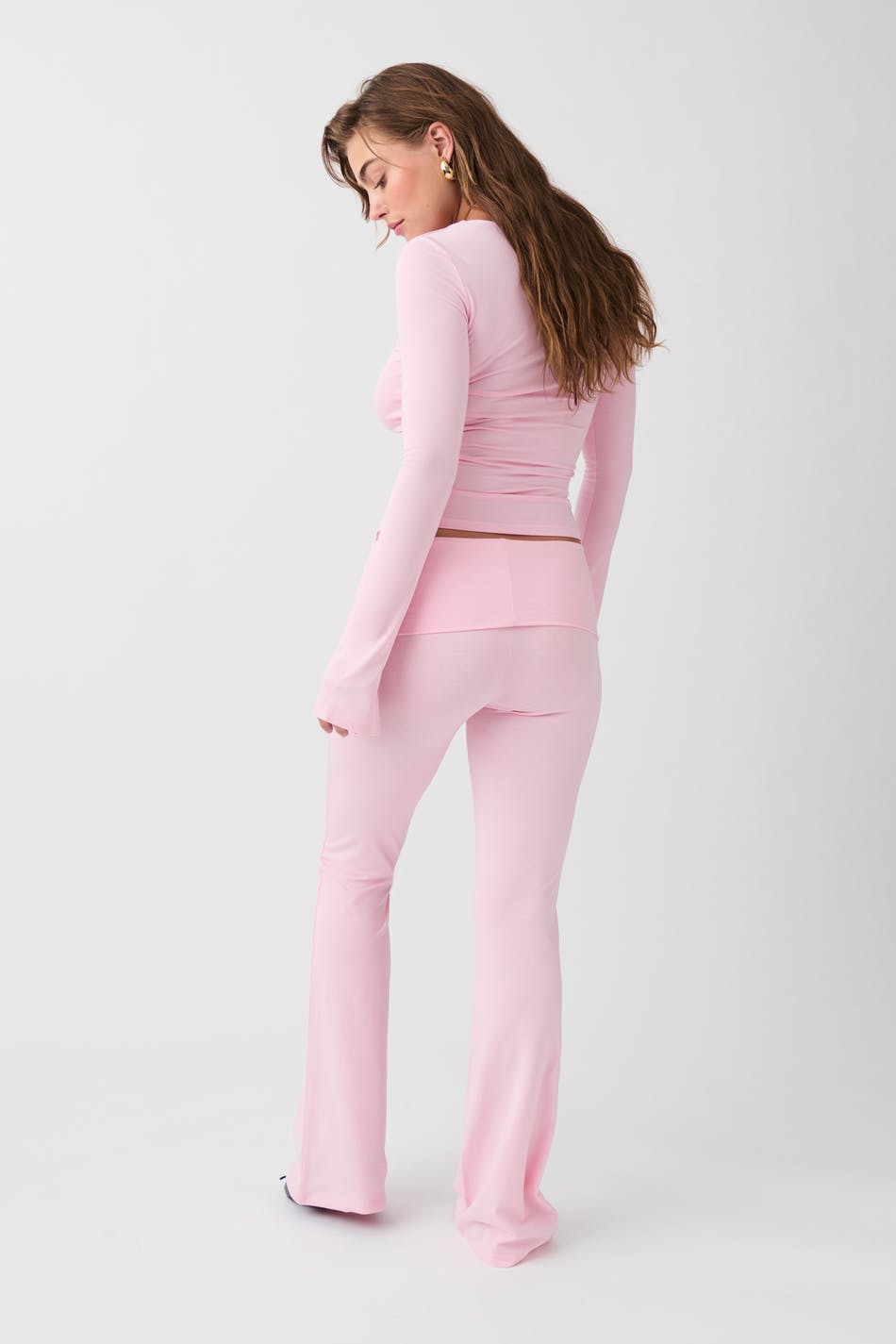 Soft touch folded trouser