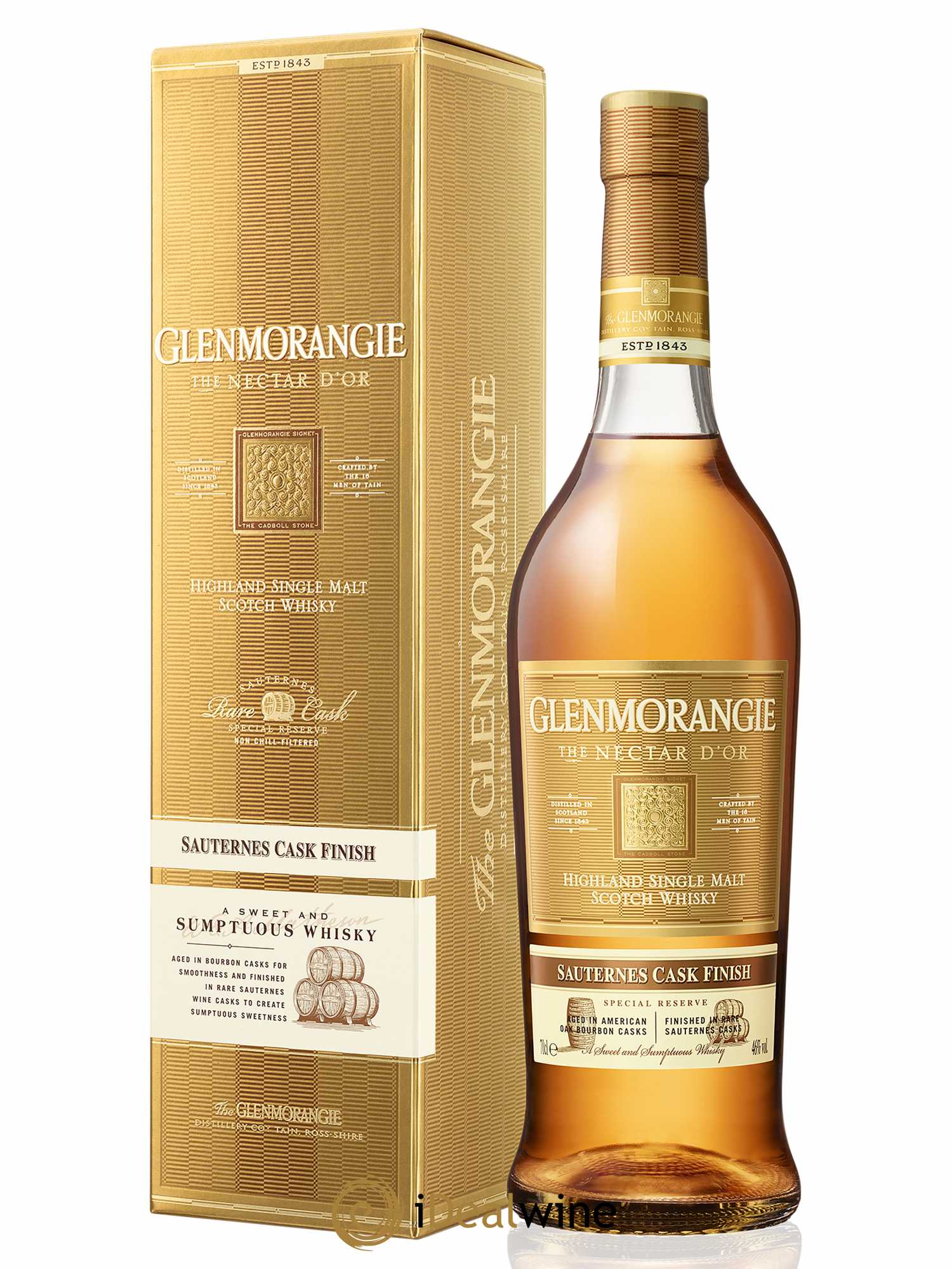 Whisky Glenmorangie Nectar d'Or Sauternes Cask Finish Extra Matured (70cl)  - Lot de 1 Bouteille