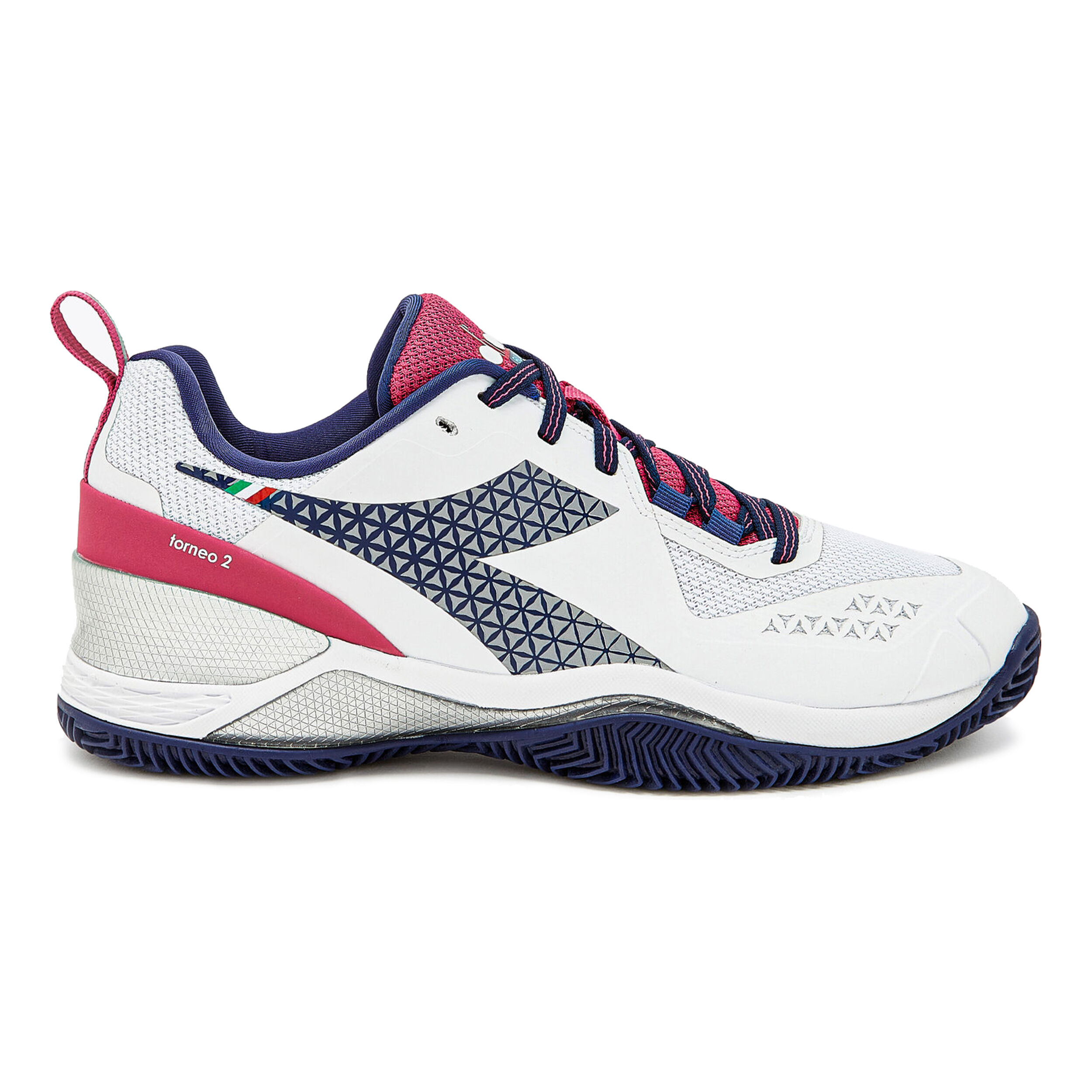 Blueshield Torneo 2 Sandplatzschuh Damen - Weiß, Pink