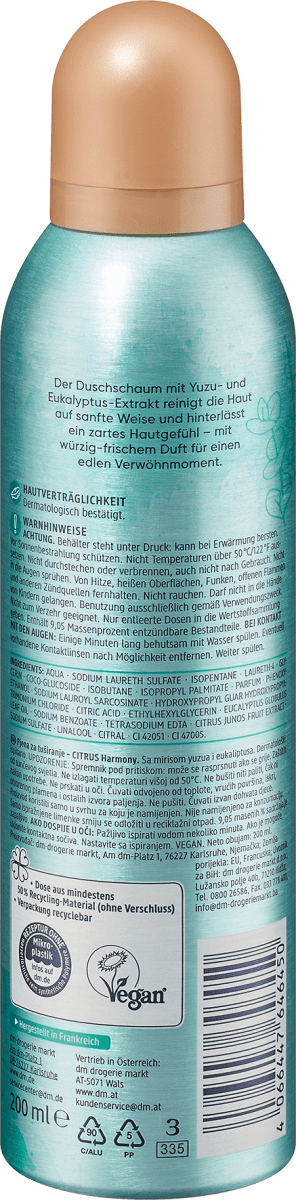 Duschschaum  Yuzu & Eukalyptus, 200 ml
