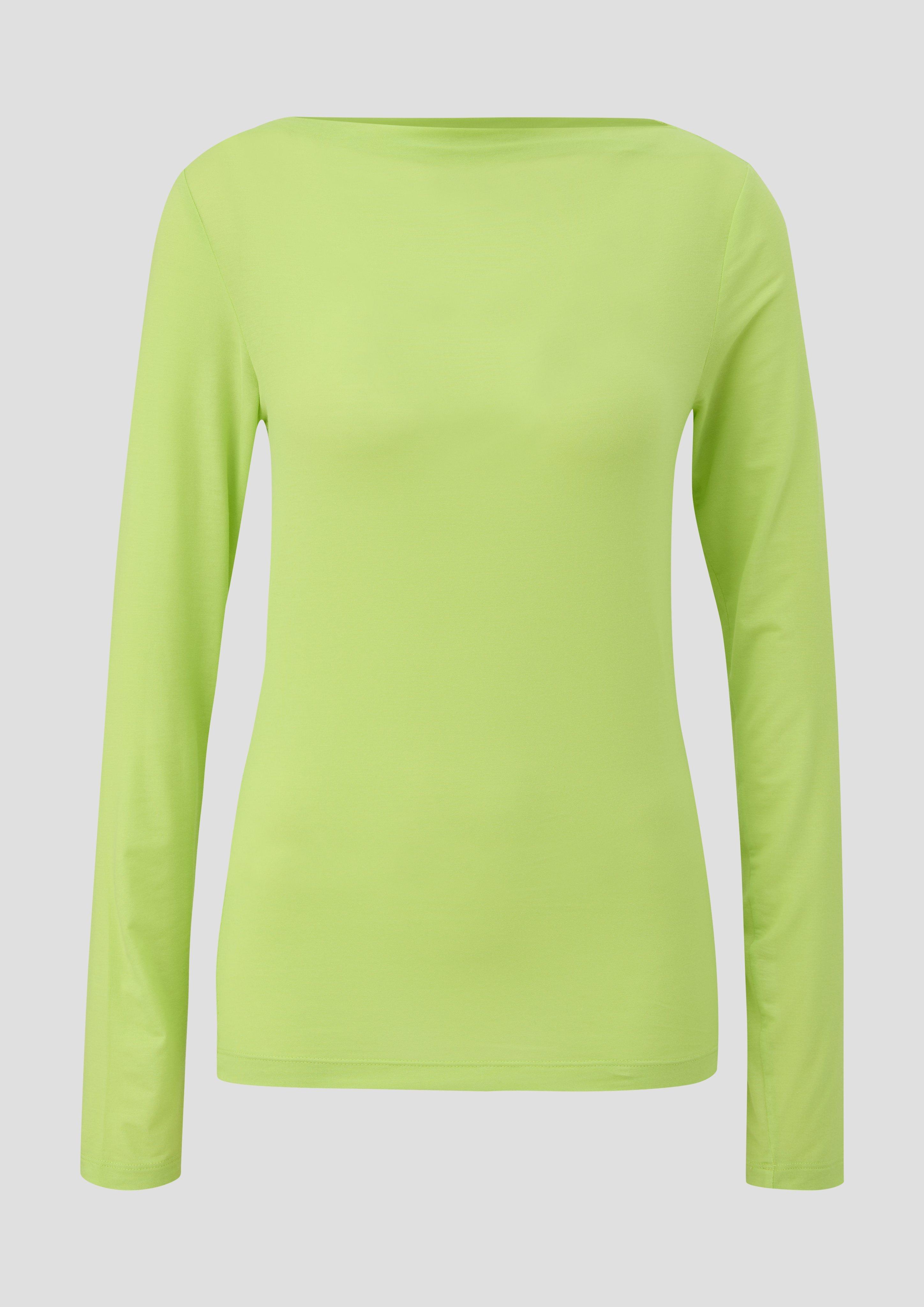 Slim Fit-Longsleeve aus Lyocellmix  2142199-7423