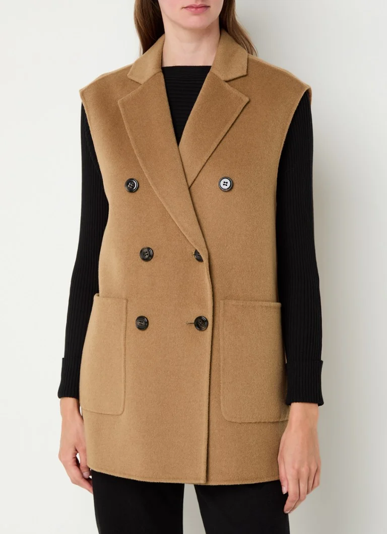 Max & Co  Pilly gilet in scheerwolblend met opgestikte zakken