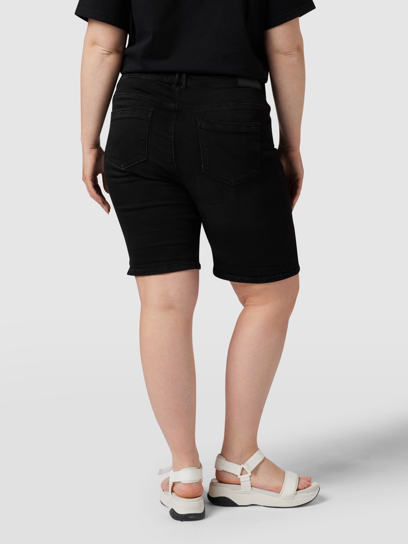 PLUS SIZE Jeansshorts mit Stretch-Anteil in schwarz