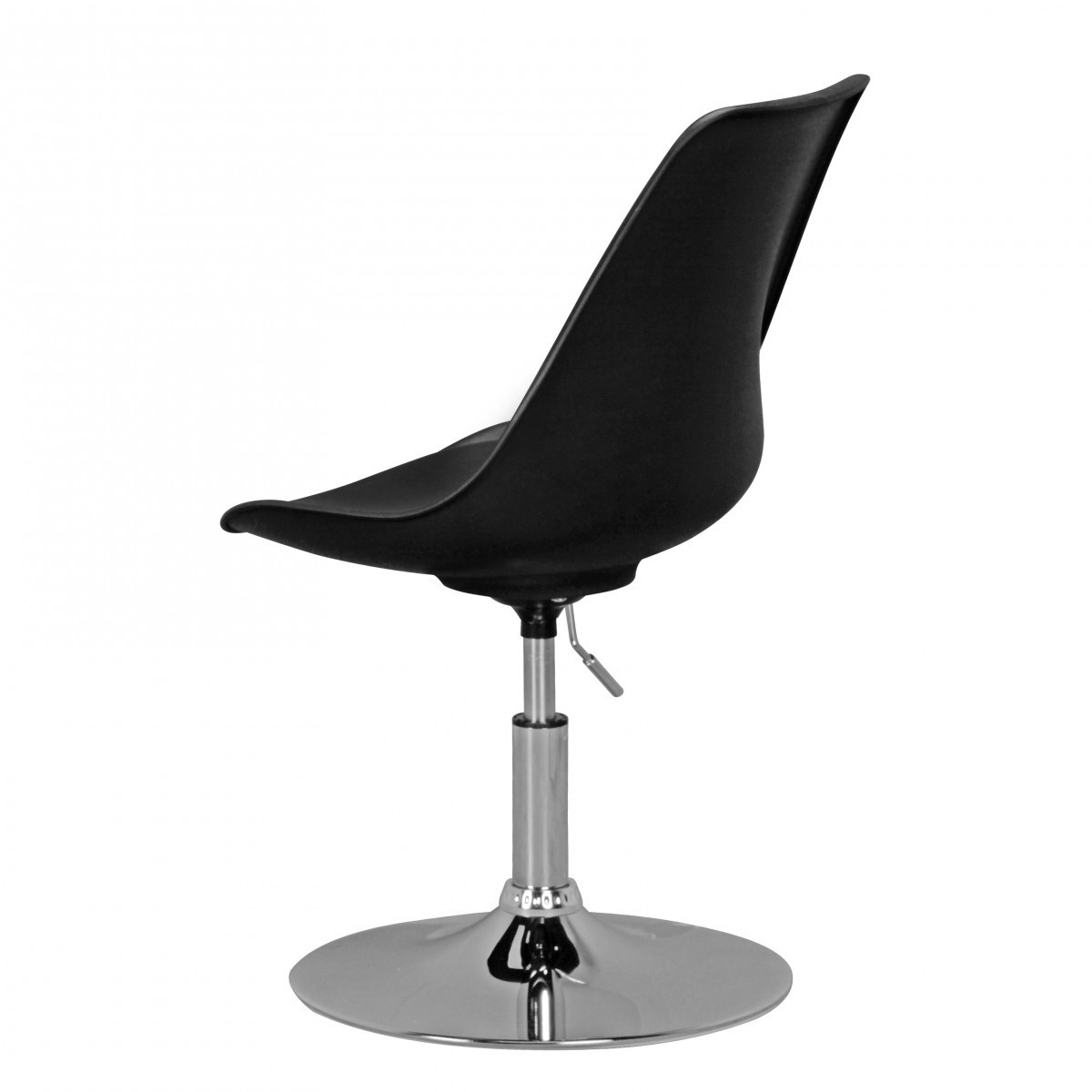 Amstyle KORSIKA | Drehsessel Esszimmerstuhl Kunstleder Schwarz | Drehstuhl höhenverstellbar | Drehhocker Wartezimmerstuhl