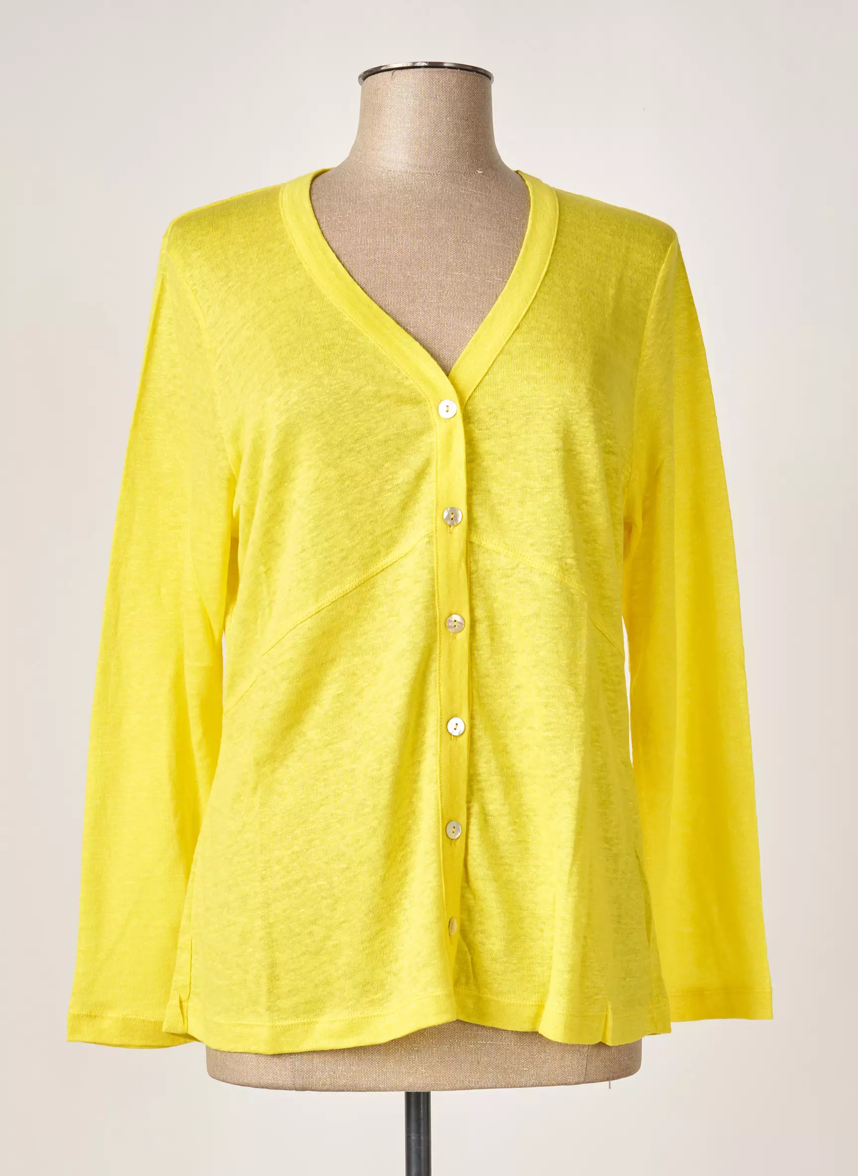 Maloka Cardigans Femme couleur jaune