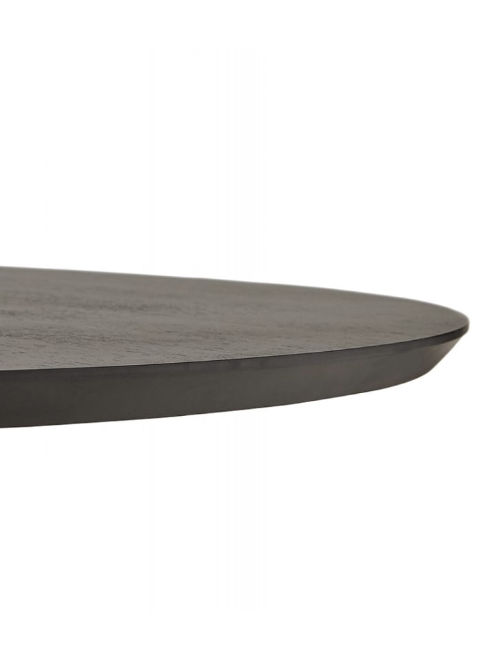 KADIMA DESIGN Runder Esstisch aus Eschenholz mit Metallbeinen | Modern in Schwarz günstig kaufen
