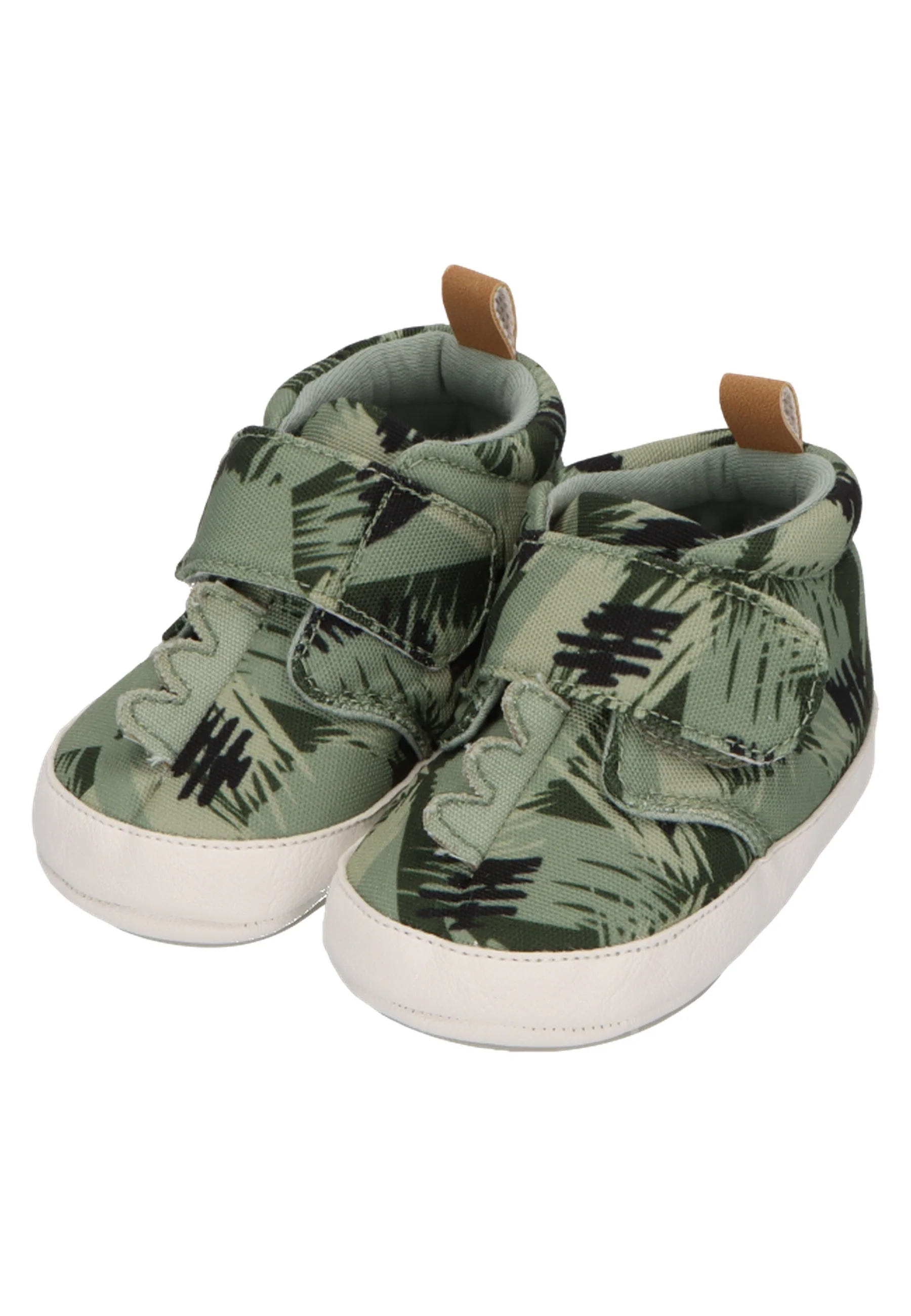 Babyschuh mit Jungle-Muster und Dinozacken