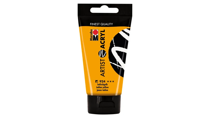 Marabu Artist Acryl, Indischgelb 924, 75 ml 75 ml