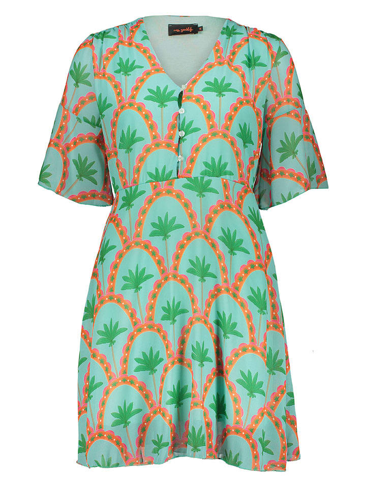 miss goodlife Kleid in Grün/ Orange günstig kaufen