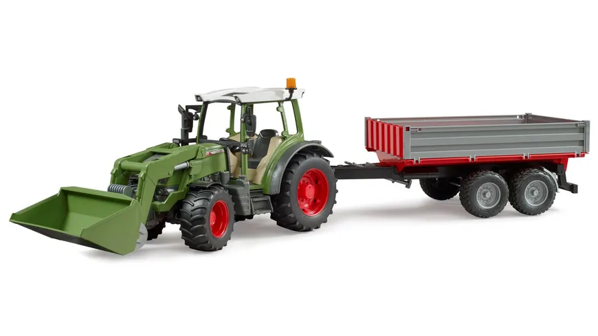 BRUDER - Fendt Vario 211 mit Frontlader und Bordwandanhänger