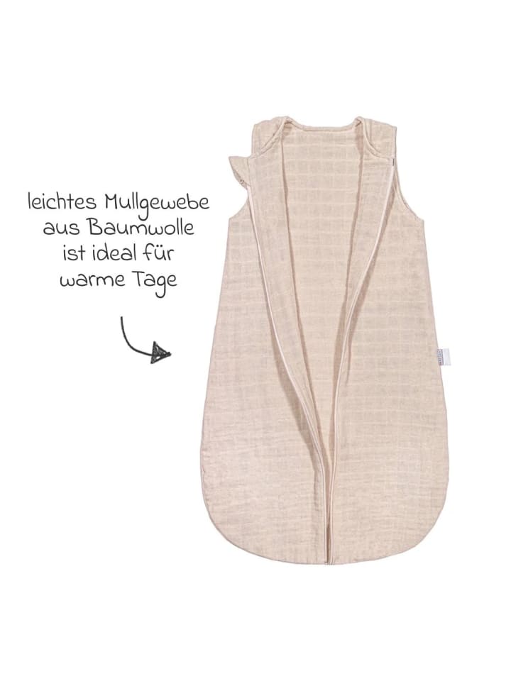 Makian Musselin-Schlafsack - Greige - in beige günstig kaufen