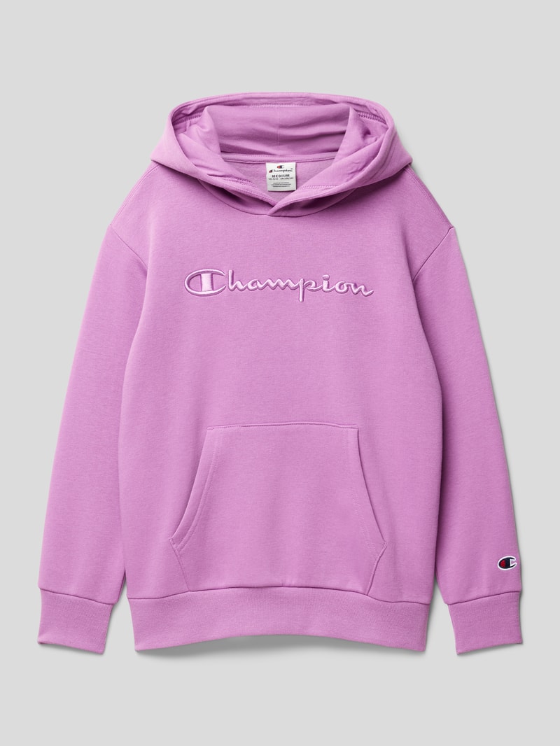 Hoodie mit Label-Stitching Modell 'Rochester' in purple