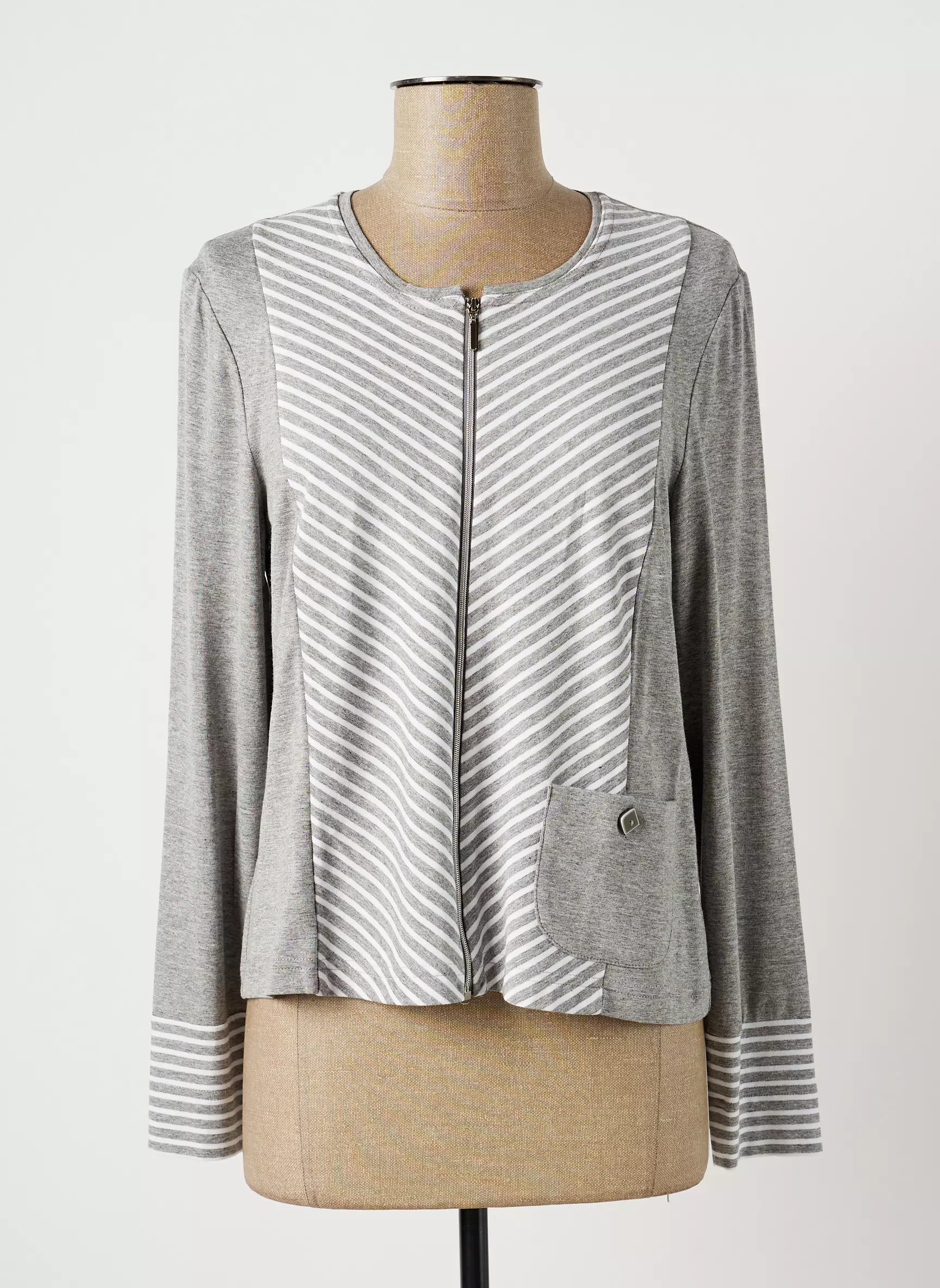 Pauporte Vestecasual Femme couleur gris