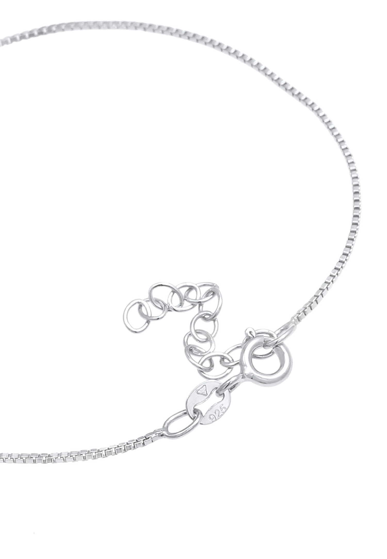 Collar veneciano Elli para mujer, eslabones rectangulares ajustables en plata de ley 925.