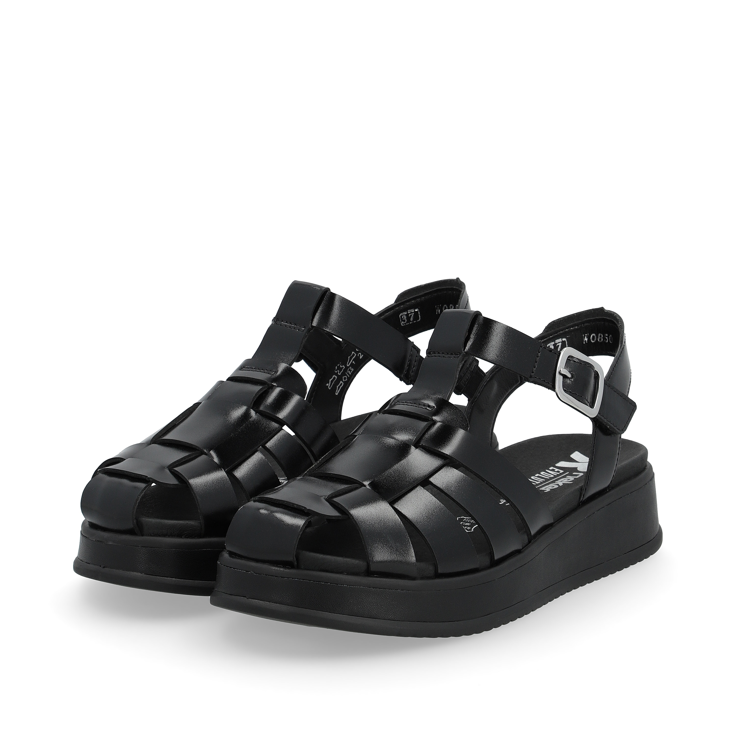 Rieker Damen Riemchensandalen noir