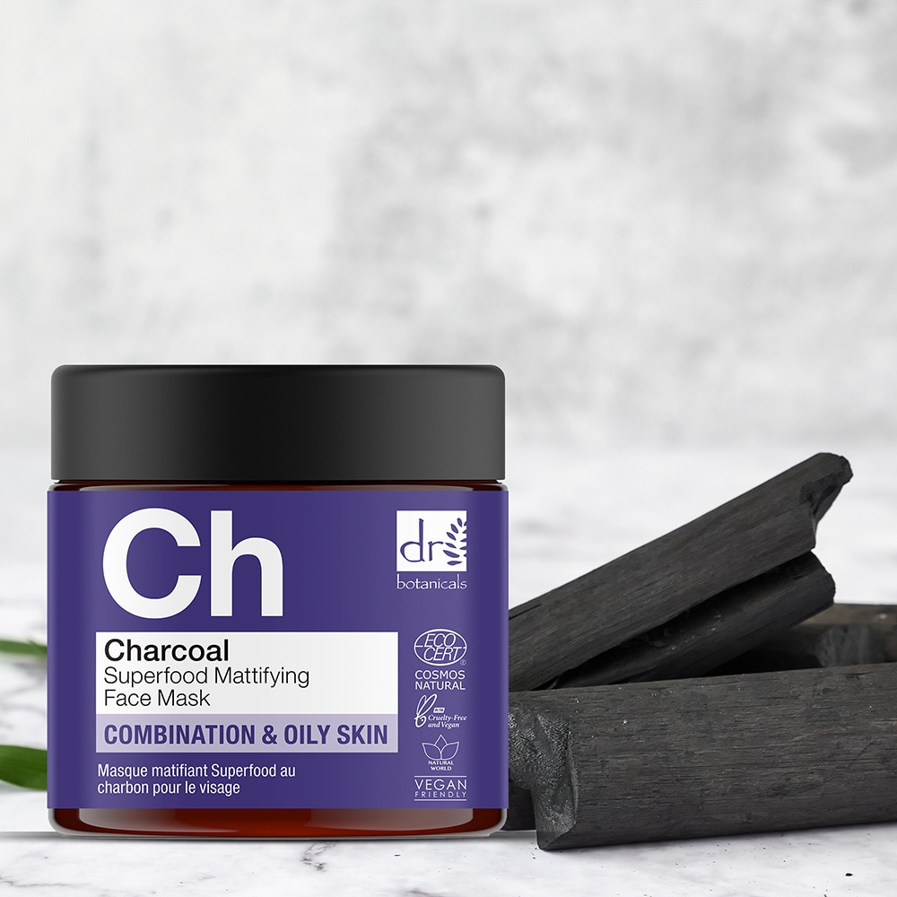apothecary by dr botanicals Masque Visage Matifiant Superfood au Charbon Masque Visage