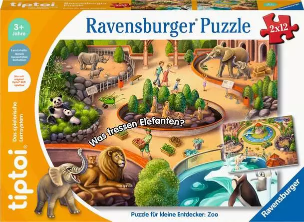 Kinderpuzzle ab 3 Jahren - tiptoi® Puzzle für kleine Entdecker: Zoo - 12 Teile