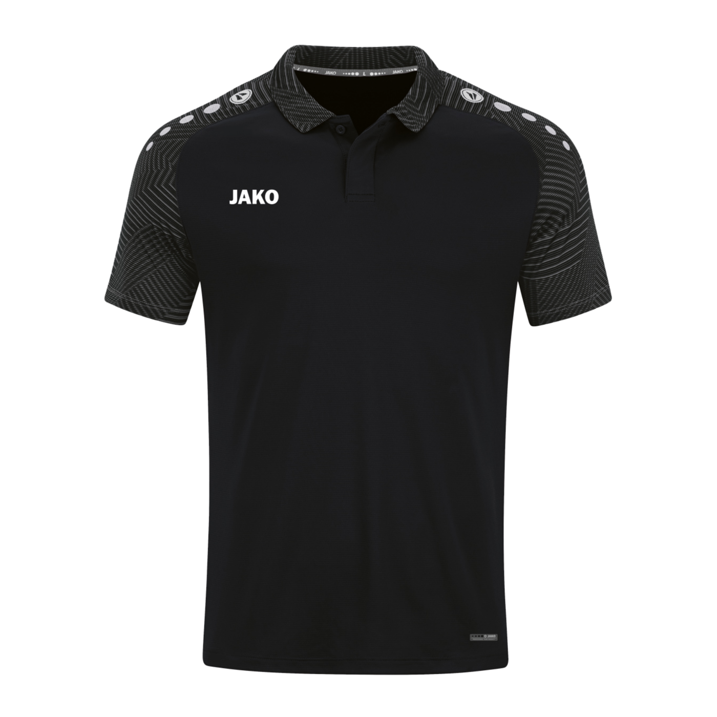 JAKO Performance Polo Schwarz Grau F804