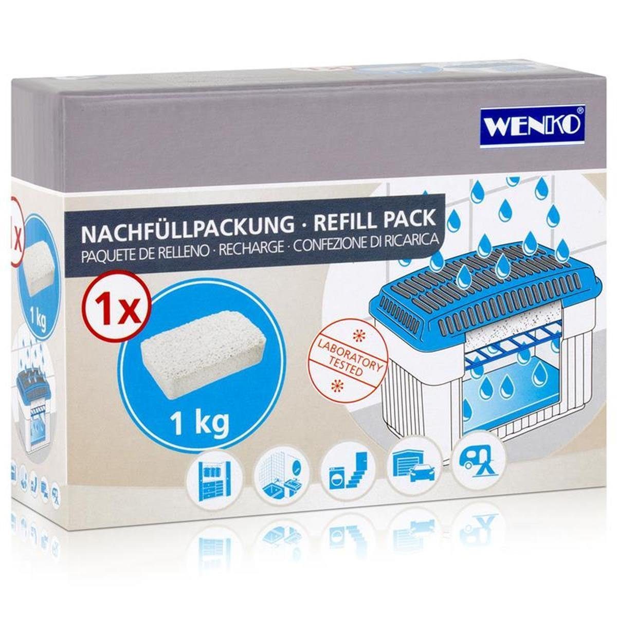 WENKO Luftentfeuchter Wenko Nachfüllpackung Feuchtigkeitskiller Raum-Entfeuchter, 1 kg Granu