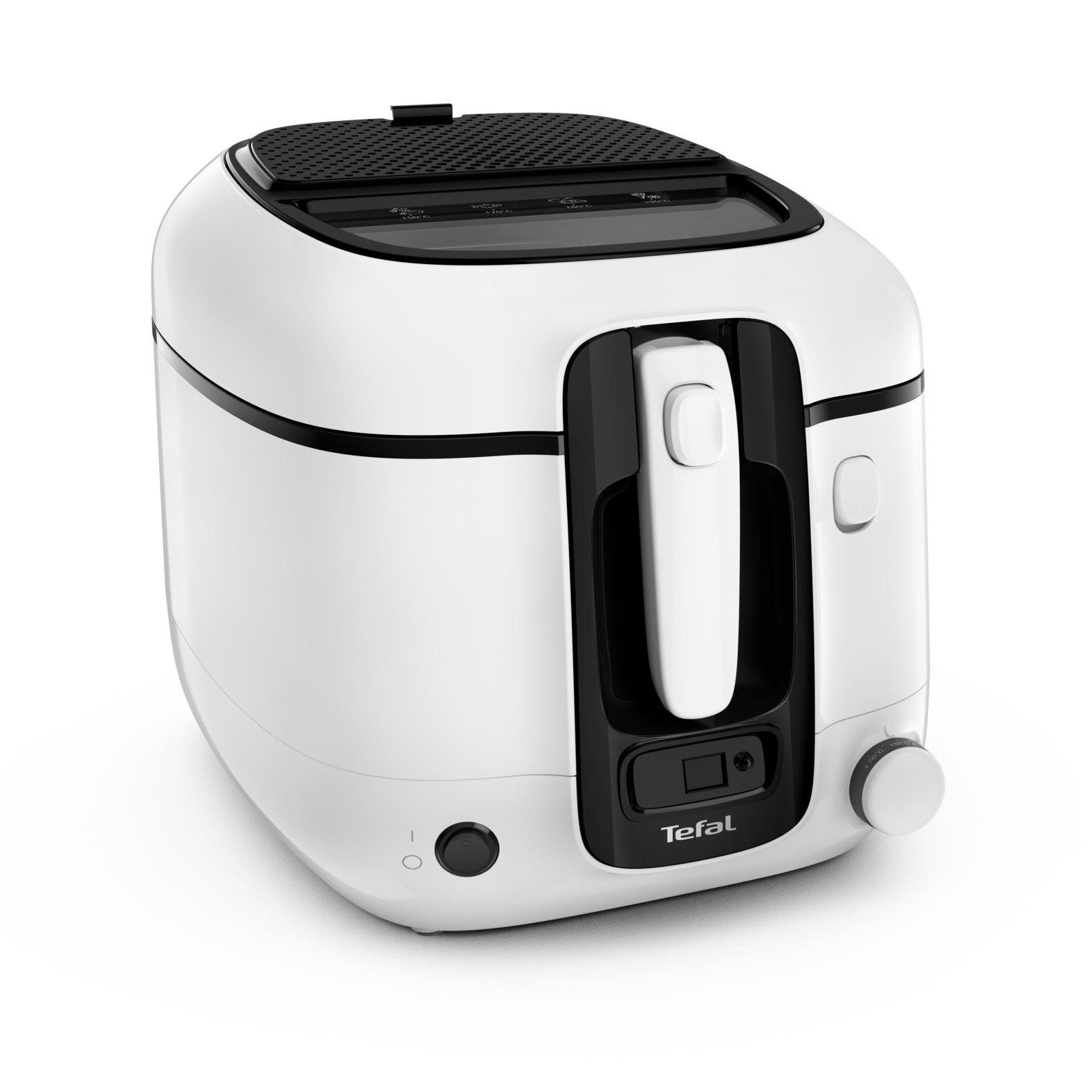 Tefal Fritteuse Super Uno FR3140, 2,2 Liter Ölkapazität, 1,5 Liter Frittiergut, austauschbarerr Aktivkohlefilter, digitale Zeitschaltuhr, automatischer Deckelöffner, großes Sichtfenster