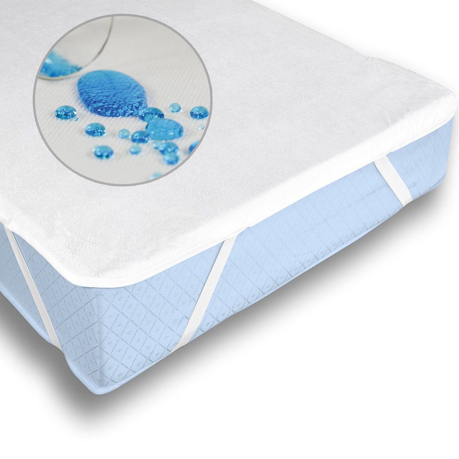 Matratzenschoner Buymax, Wasserdichter Matratzenschoner bis 90° Waschbar, Matratzenschutz