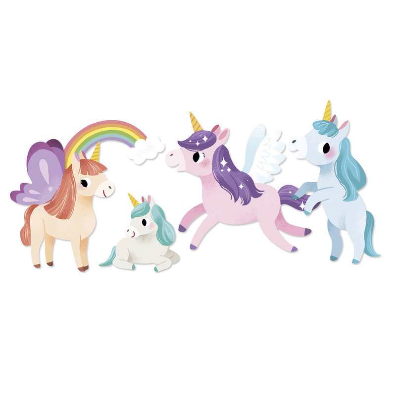 50 gommettes petites mains licornes - Lito