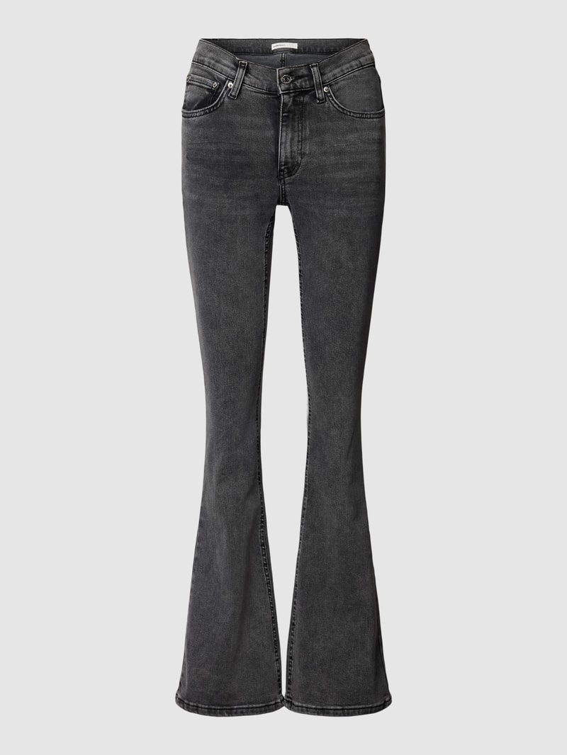 Low Waist Jeans im 5-Pocket-Design in mittelgrau